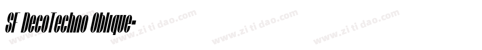 SF DecoTechno Oblique字体转换